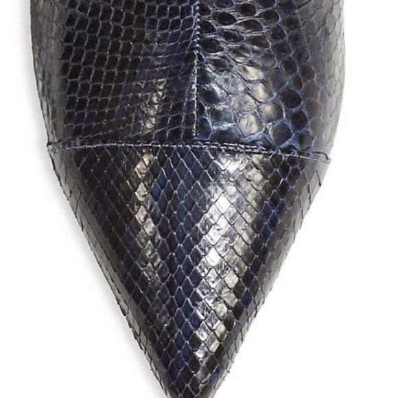 Alexandre Birman:  Megan 85 Python Ret Lacquer Booties - nightblue - Picture 4 of 14